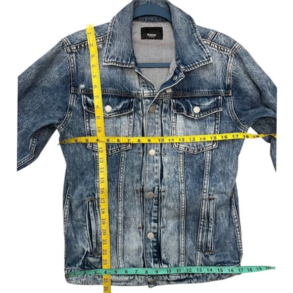 Men's Hudson Los Angeles Distressed Denim Jean Jacket - Picture 4 of 5
